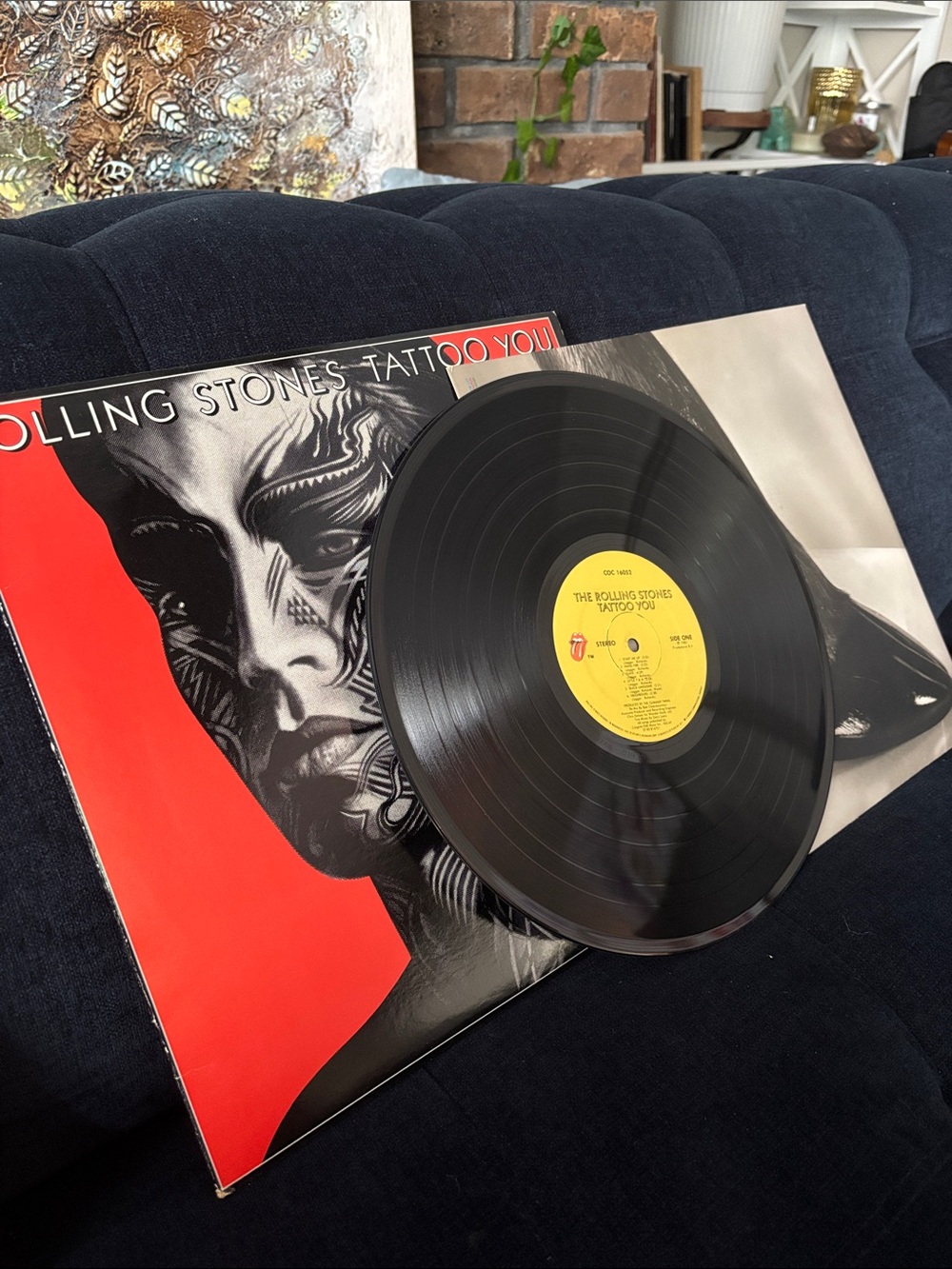 The Rolling Stones Vinyl LP - Black Record with Red and Yellow Art